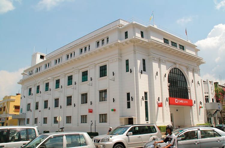 Commerce International Merchant Bankers at 43 Beach Street, Penang (former Ban Hin Lee Bank). Courtesy of Penang Explorer.